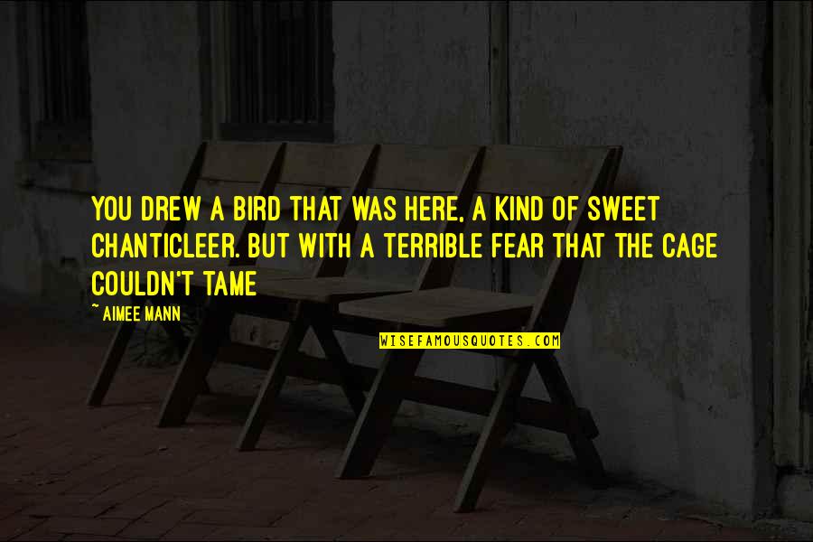 Kind And Sweet Quotes By Aimee Mann: You drew a bird that was here, a