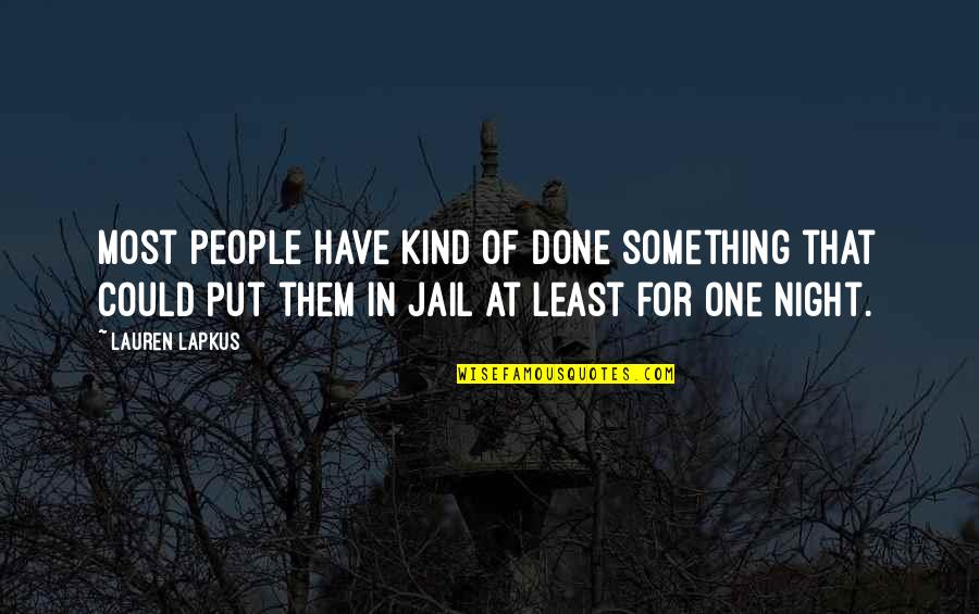 Kind Of Night Quotes By Lauren Lapkus: Most people have kind of done something that