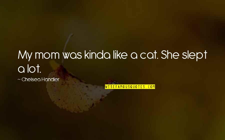 Kinda Like You Quotes By Chelsea Handler: My mom was kinda like a cat. She Kinda Like You Quotes By Chelsea Handler: My mom was kinda like a cat. She