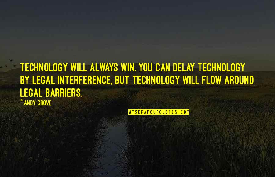 Kindergarten Teacher Quotes By Andy Grove: Technology will always win. You can delay technology