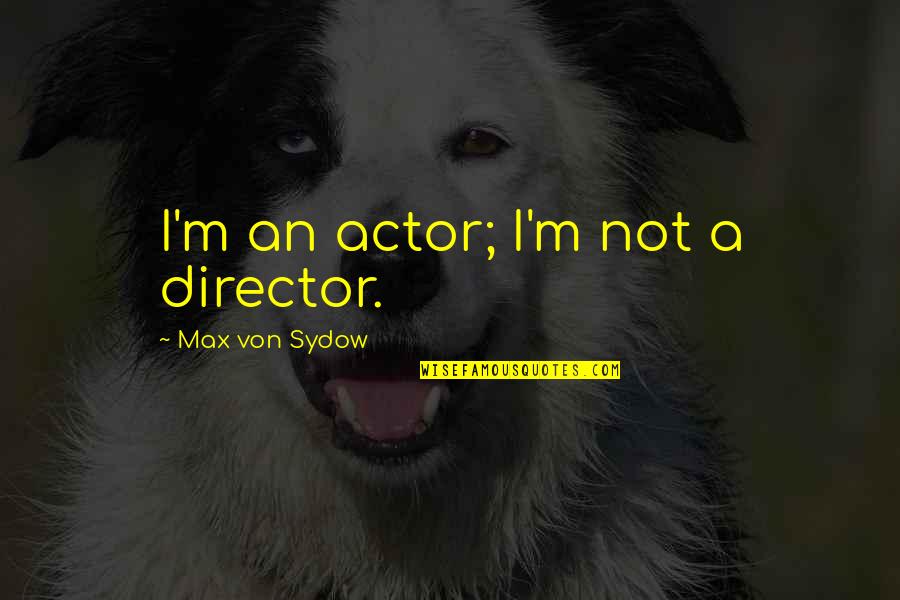 Kindling For Sale Quotes By Max Von Sydow: I'm an actor; I'm not a director. Kindling For Sale Quotes By Max Von Sydow: I'm an actor; I'm not a director.