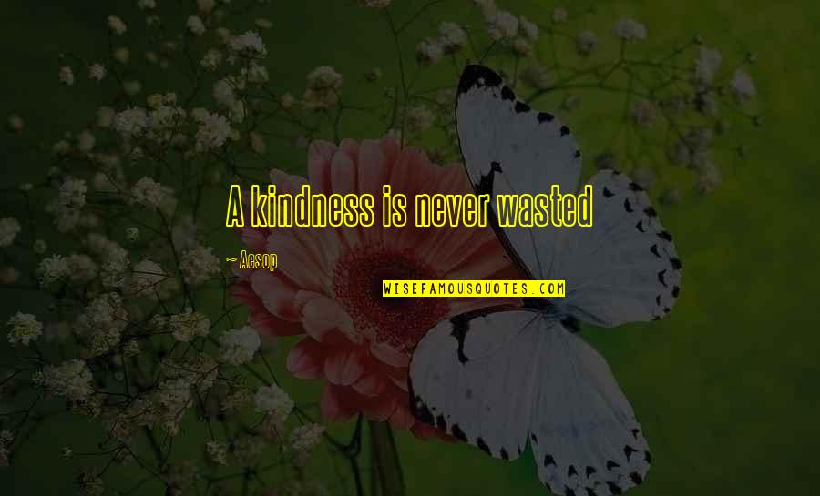Kindness Aesop Quotes By Aesop: A kindness is never wasted