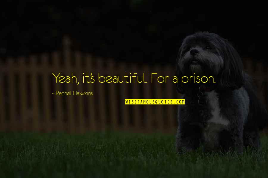 Kindness And Leadership Quotes By Rachel Hawkins: Yeah, it's beautiful. For a prison.