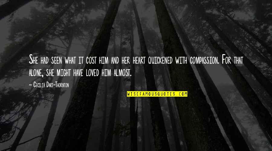 Kindness And Love Quotes By Cecilia Dart-Thornton: She had seen what it cost him and
