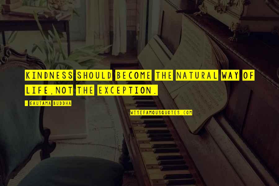 Kindness By Buddha Quotes By Gautama Buddha: Kindness should become the natural way of life,not Kindness By Buddha Quotes By Gautama Buddha: Kindness should become the natural way of life,not