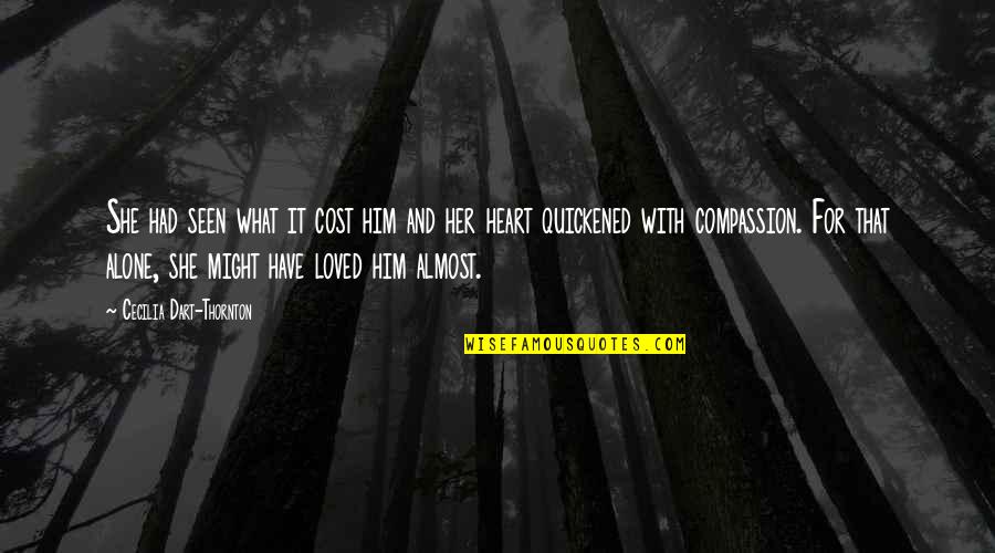 Kindness Compassion Quotes By Cecilia Dart-Thornton: She had seen what it cost him and