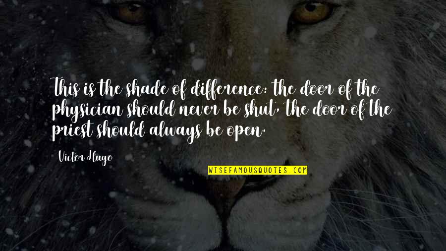 Kindness Compassion Quotes By Victor Hugo: This is the shade of difference: the door