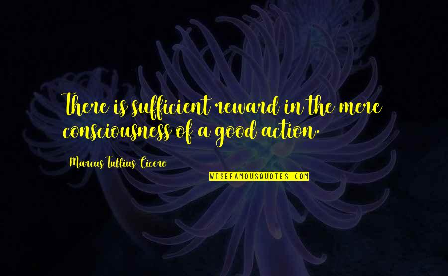 Kindness Echoes Quotes By Marcus Tullius Cicero: There is sufficient reward in the mere consciousness