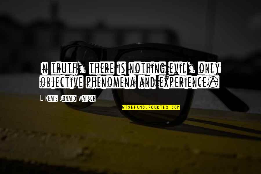 Kindness Makes You The Most Beautiful Person Quotes By Neale Donald Walsch: In truth, there is nothing evil, only objective