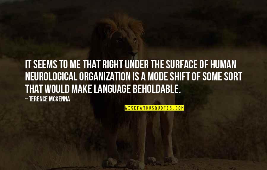 King Darius Quotes By Terence McKenna: It seems to me that right under the King Darius Quotes By Terence McKenna: It seems to me that right under the