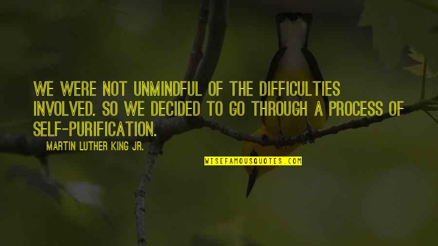 King Inspirational Quotes By Martin Luther King Jr.: We were not unmindful of the difficulties involved.