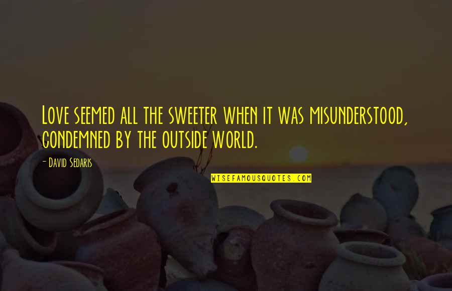 King Of Beasts Quotes By David Sedaris: Love seemed all the sweeter when it was