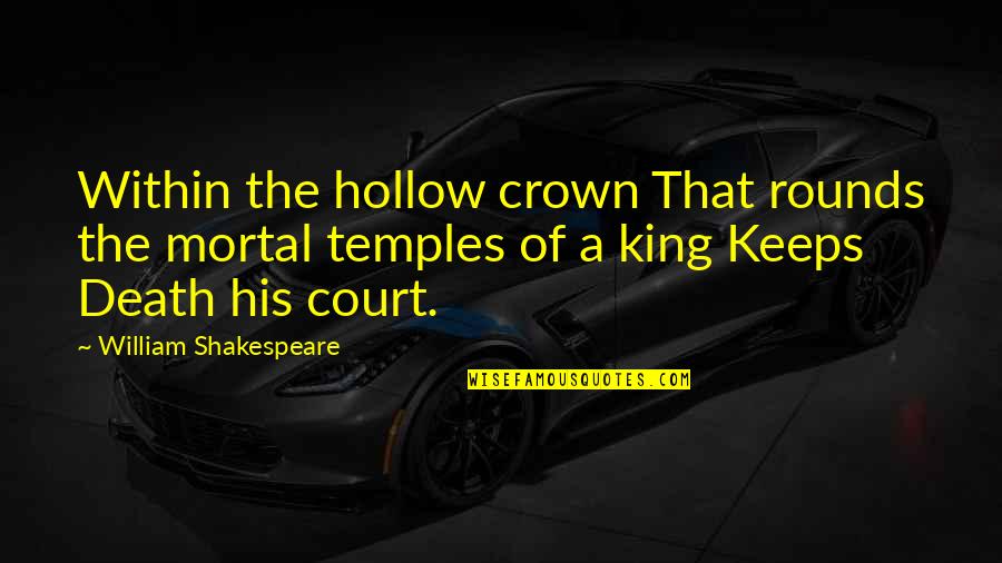 King Of Kings Quotes By William Shakespeare: Within the hollow crown That rounds the mortal