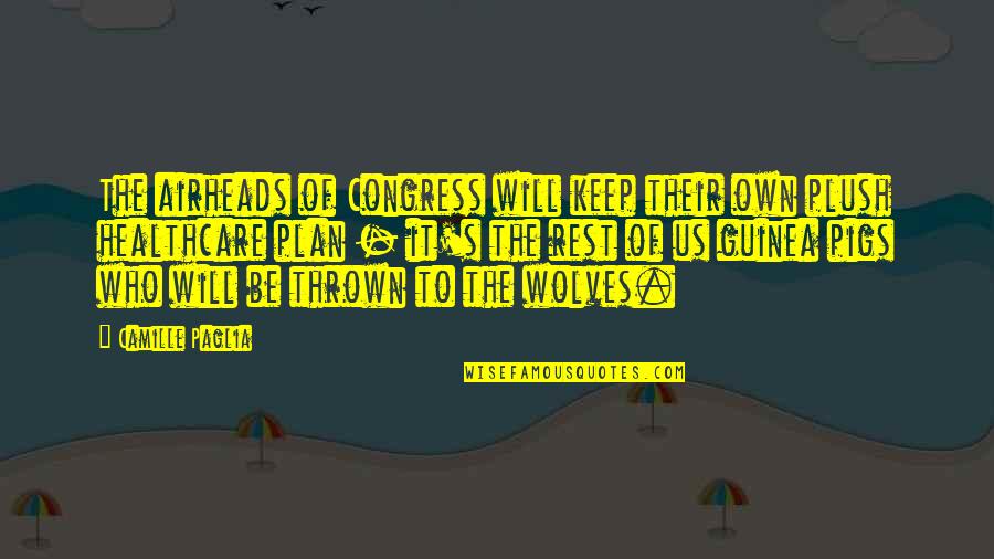 King Of The Damned Quotes By Camille Paglia: The airheads of Congress will keep their own