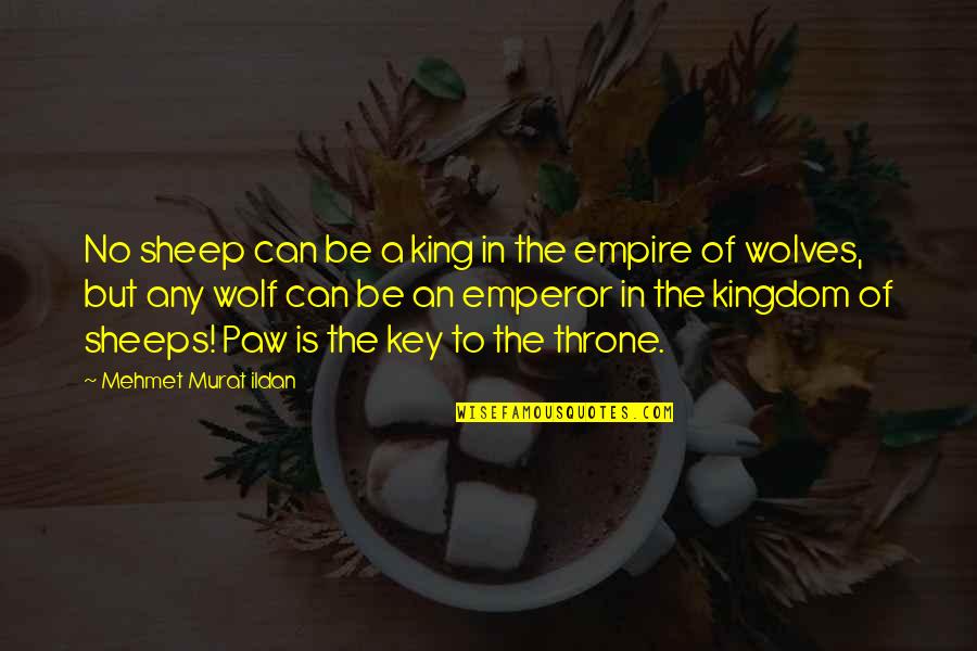 King On Throne Quotes By Mehmet Murat Ildan: No sheep can be a king in the King On Throne Quotes By Mehmet Murat Ildan: No sheep can be a king in the