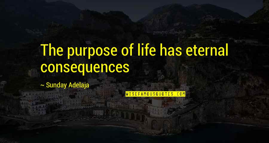 Kingdom Service Quotes By Sunday Adelaja: The purpose of life has eternal consequences Kingdom Service Quotes By Sunday Adelaja: The purpose of life has eternal consequences