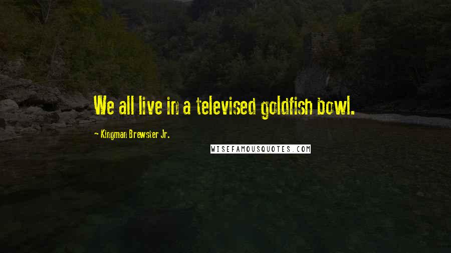 Kingman Brewster Jr. quotes: We all live in a televised goldfish bowl.