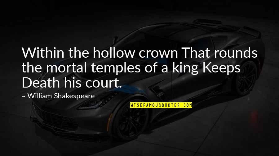 Kings Shakespeare Quotes By William Shakespeare: Within the hollow crown That rounds the mortal