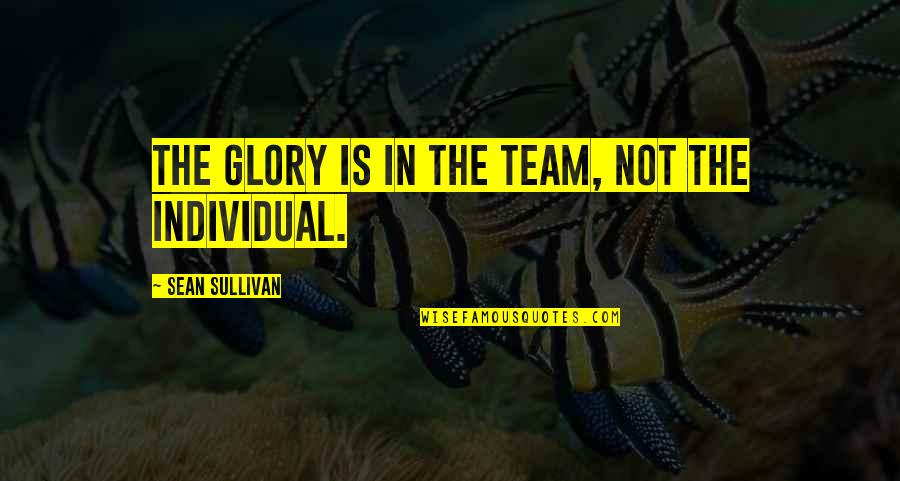 Kingsley Davis Quotes By Sean Sullivan: The GLORY is in the TEAM, NOT the