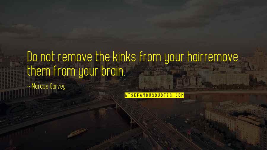 Kink Quotes By Marcus Garvey: Do not remove the kinks from your hairremove