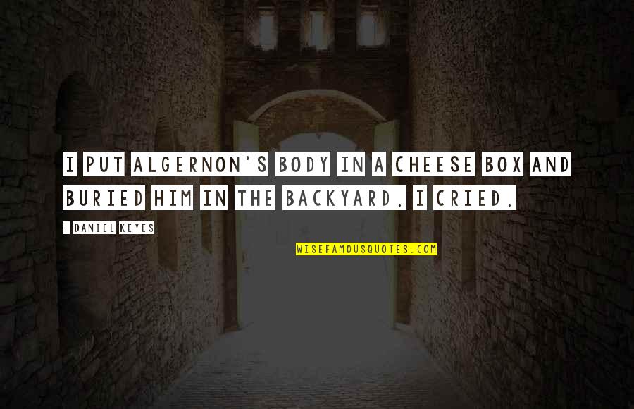 Kintetsu Tracking Quotes By Daniel Keyes: I put Algernon's body in a cheese box