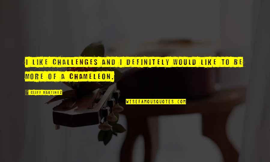 Kintsugi Life Quotes By Cliff Martinez: I like challenges and I definitely would like