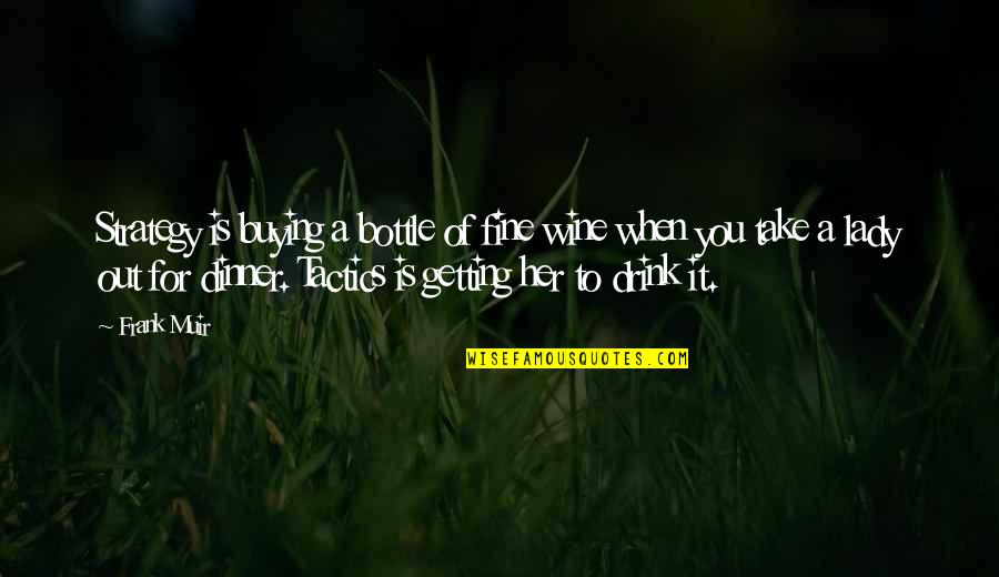Kipenzi Merimela Quotes By Frank Muir: Strategy is buying a bottle of fine wine Kipenzi Merimela Quotes By Frank Muir: Strategy is buying a bottle of fine wine