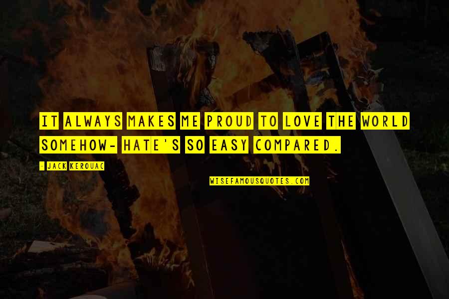 Kipenzi Quotes By Jack Kerouac: It always makes me proud to love the