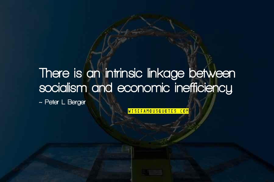 Kiren Chaudhry Quotes By Peter L. Berger: There is an intrinsic linkage between socialism and