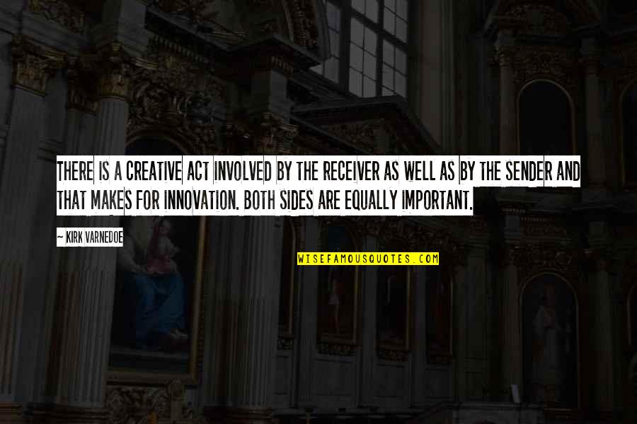 Kirk Varnedoe Quotes By Kirk Varnedoe: There is a creative act involved by the Kirk Varnedoe Quotes By Kirk Varnedoe: There is a creative act involved by the
