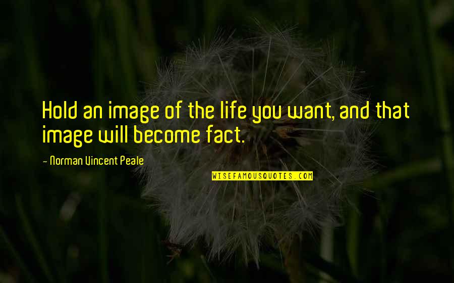 Kirkbride Plan Quotes By Norman Vincent Peale: Hold an image of the life you want,