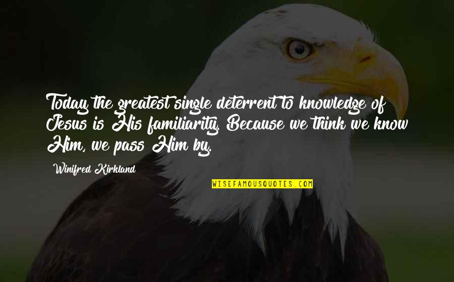 Kirkland Quotes By Winifred Kirkland: Today the greatest single deterrent to knowledge of