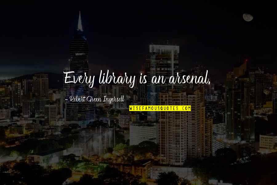 Kirklands 101 Movie Quotes By Robert Green Ingersoll: Every library is an arsenal.