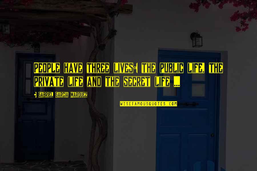 Kirschbl Teamviewer Quotes By Gabriel Garcia Marquez: People have three lives: the public life, the Kirschbl Teamviewer Quotes By Gabriel Garcia Marquez: People have three lives: the public life, the