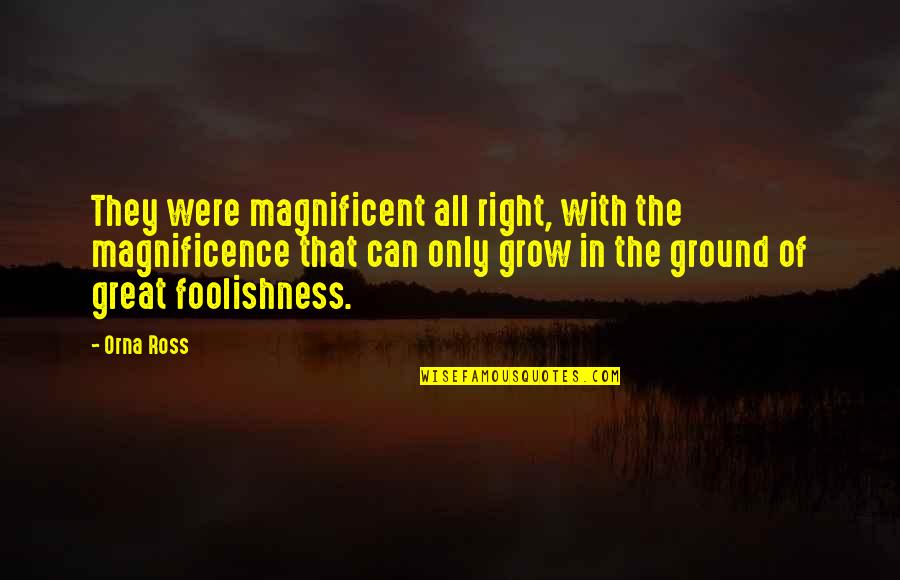 Kisaka And Company Quotes By Orna Ross: They were magnificent all right, with the magnificence