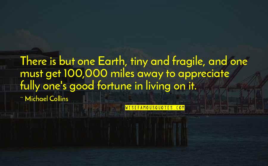 Kishitij Quotes By Michael Collins: There is but one Earth, tiny and fragile,