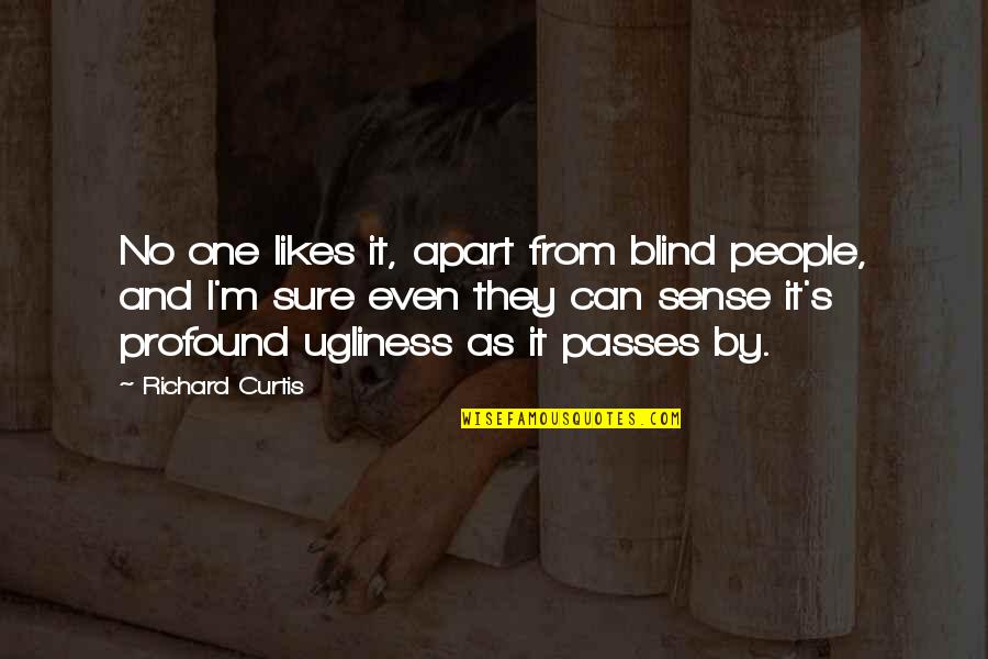 Kiss Me Like You Wanna Be Loved Quotes By Richard Curtis: No one likes it, apart from blind people,