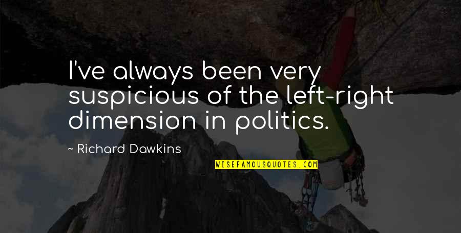 Kiss Tumblr Quotes By Richard Dawkins: I've always been very suspicious of the left-right