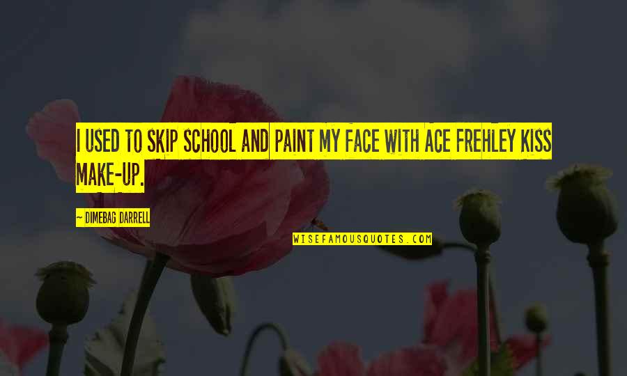 Kiss Your Face Quotes By Dimebag Darrell: I used to skip school and paint my