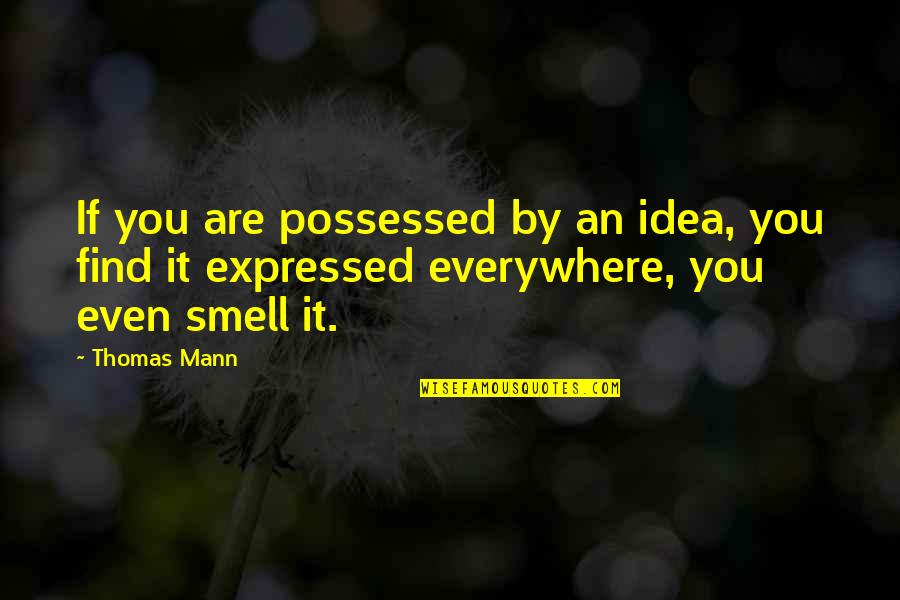 Kit Cloudkicker Quotes By Thomas Mann: If you are possessed by an idea, you