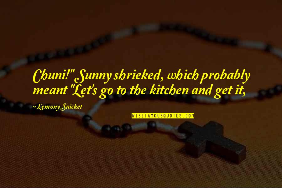 Kitchen The Quotes By Lemony Snicket: Chuni!" Sunny shrieked, which probably meant "Let's go