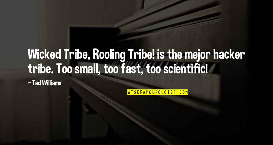Kittler Communication Quotes By Tad Williams: Wicked Tribe, Rooling Tribe! is the mejor hacker