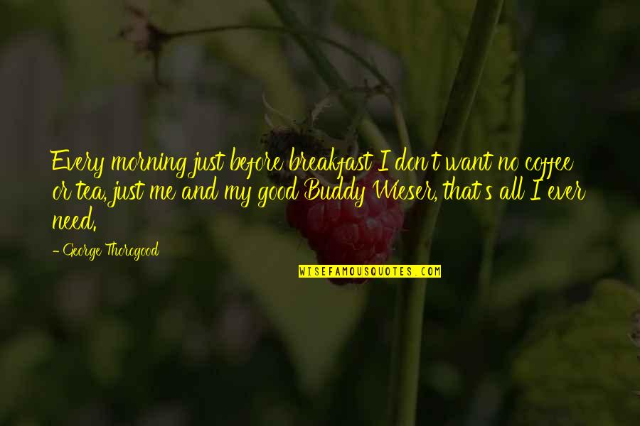 Kivadlove Quotes By George Thorogood: Every morning just before breakfast I don't want