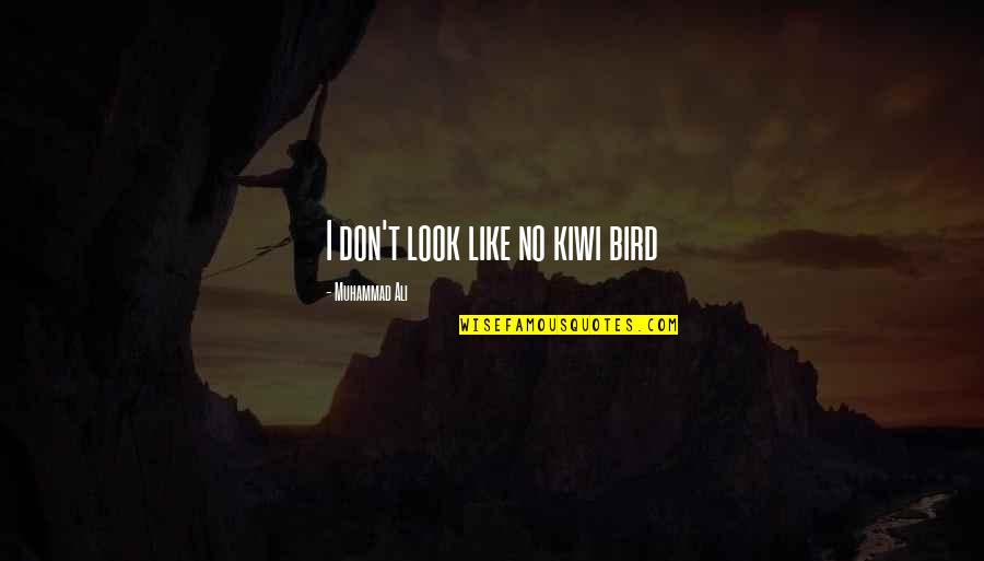 Kiwi Bird Quotes By Muhammad Ali: I don't look like no kiwi bird Kiwi Bird Quotes By Muhammad Ali: I don't look like no kiwi bird