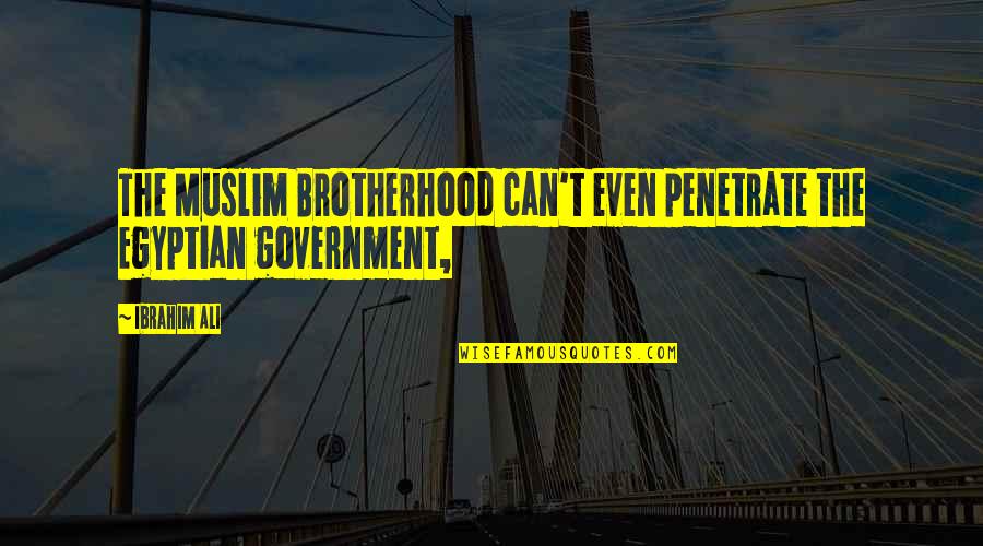 Klacks Game Quotes By Ibrahim Ali: The Muslim Brotherhood can't even penetrate the Egyptian