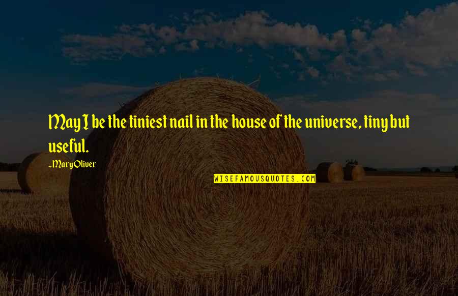Klaksv K Quotes By Mary Oliver: May I be the tiniest nail in the