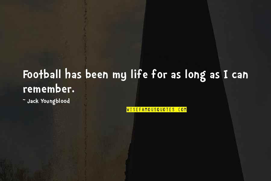 Klarfeld Music Quotes By Jack Youngblood: Football has been my life for as long