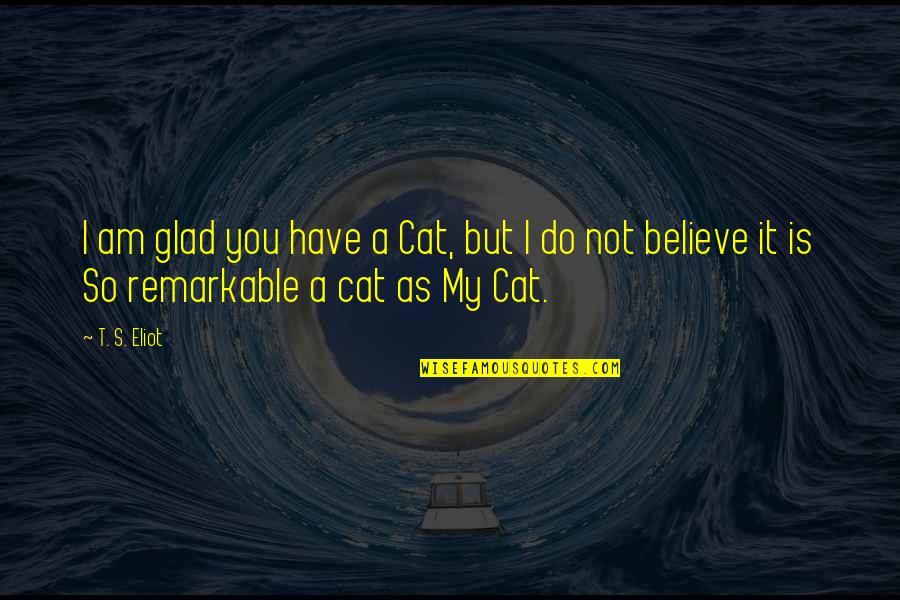 Kleinman's Quotes By T. S. Eliot: I am glad you have a Cat, but