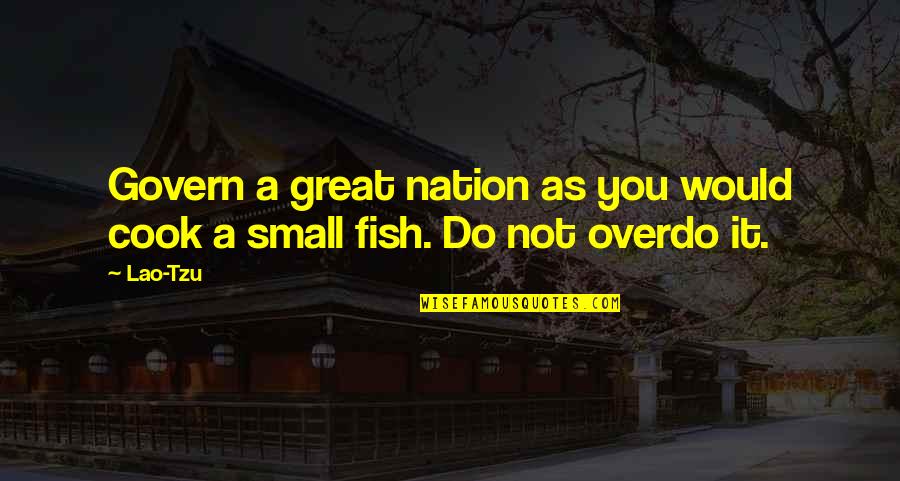 Kleinova Boca Quotes By Lao-Tzu: Govern a great nation as you would cook