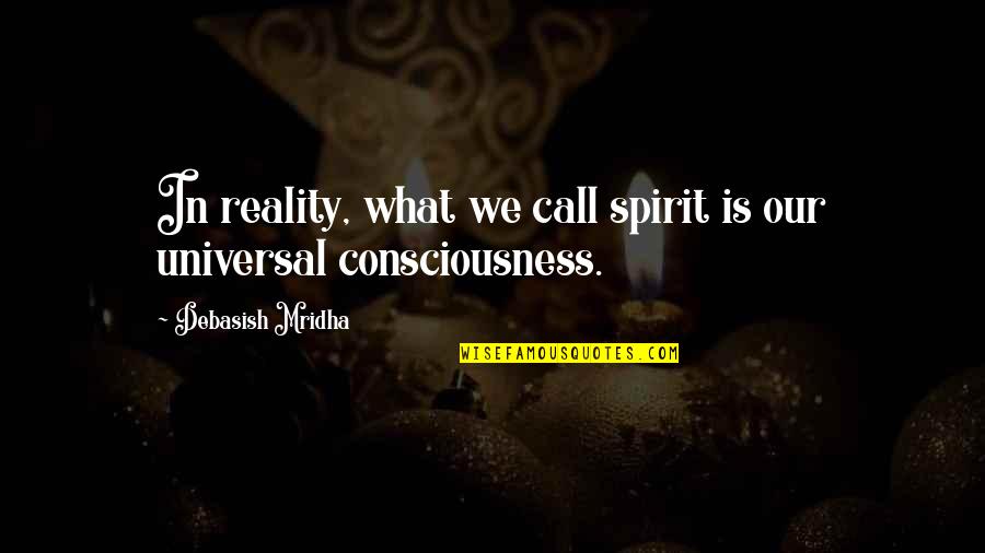 Kleinste Teile Quotes By Debasish Mridha: In reality, what we call spirit is our